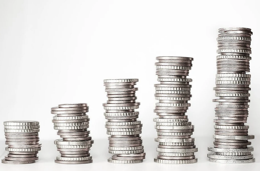 piled coins